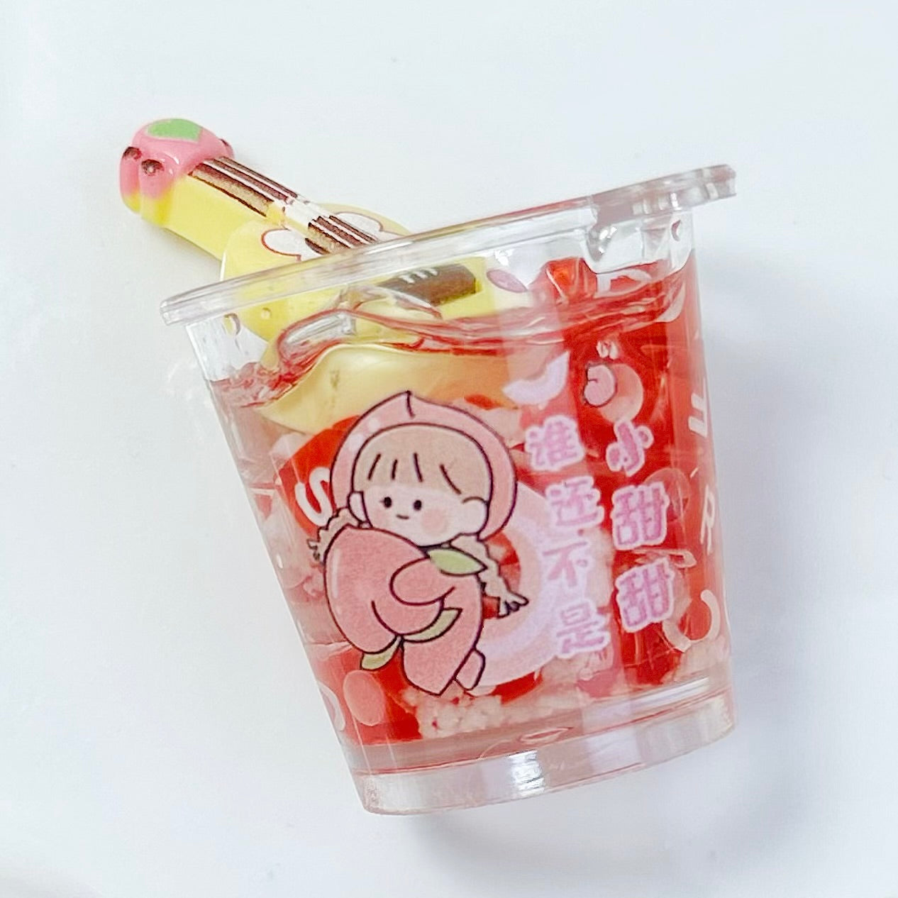「S044」カラフル ジュース ギター かんつき カワイイ 5×5cm(夜光)