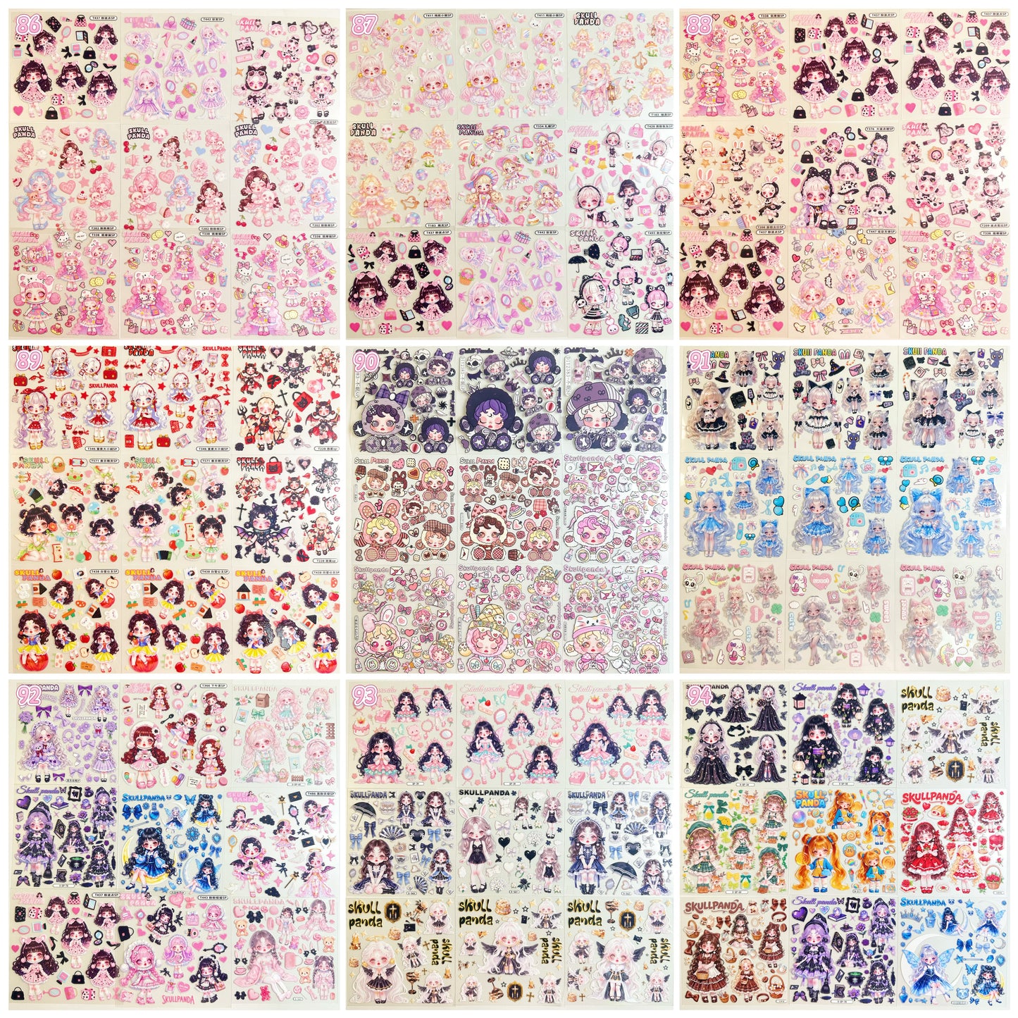 浮き彫りシール【86-94】 （別発送・合算不可)18枚以上ご購入で送料無料／9枚以下の場合は送料649円が別途必要となります（沖縄別途）一部サイズは大きめ