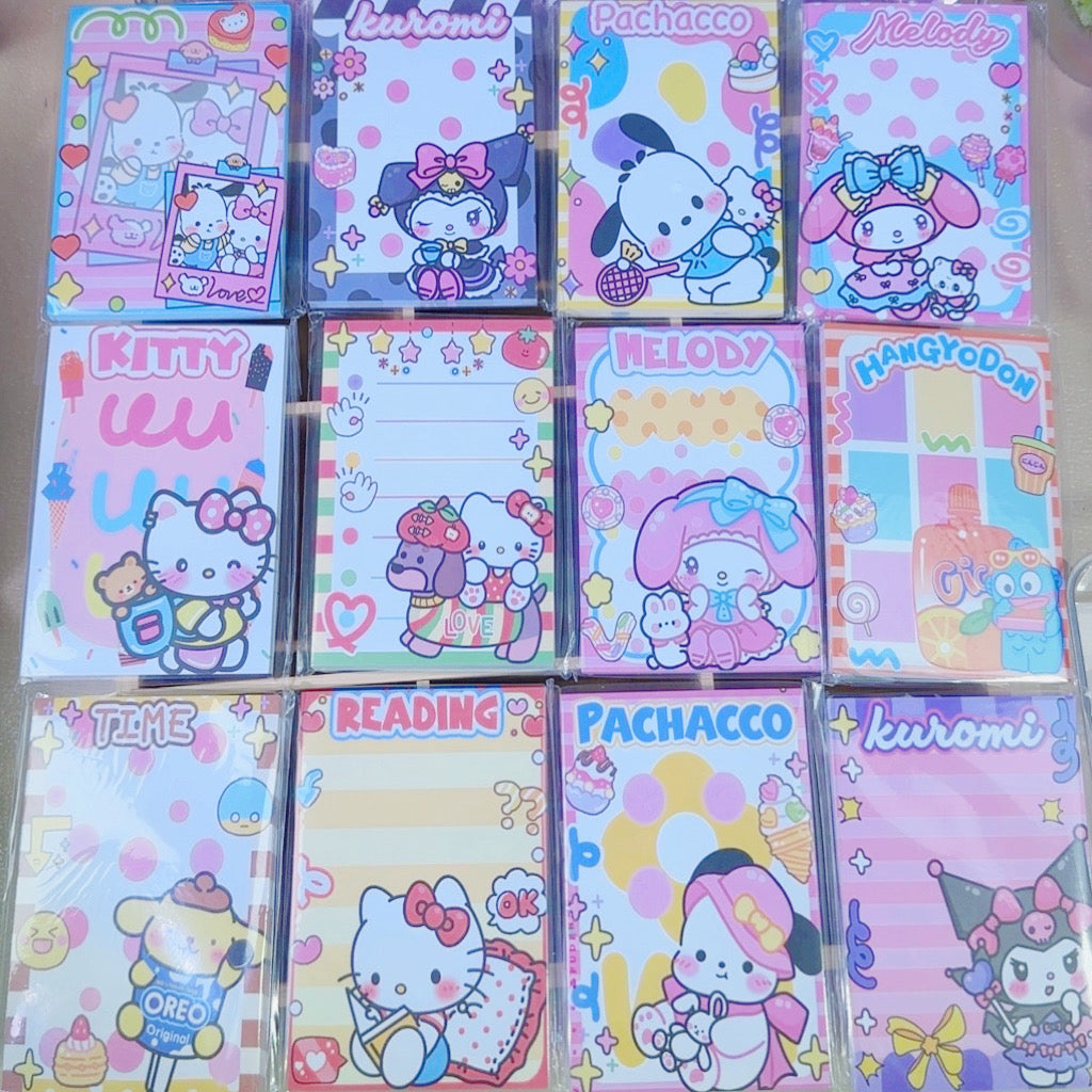 「G002メモゲーム」【しんちゃん】【カードキャプターさくら】【ZORAA】【SP】【LABUBU】【DORA】【セーラームーン】【さんのりお サンノリオ】5000/5冊のメモ＋一回のコリントゲーム（ランダムで1、2、3、4冊をゲット）シークレット率：40％「当たる最低10冊、足りない場合は補充します。」【バインダー対象】