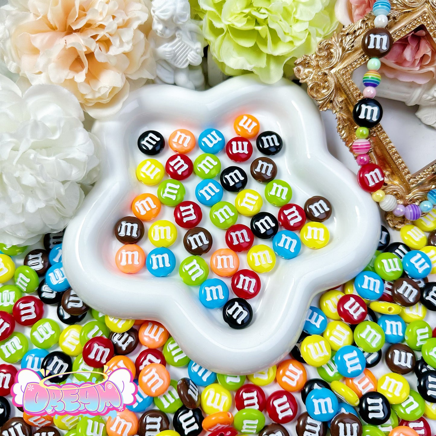 「T103」カラフル M&Mミルクチョコレート ビーズ