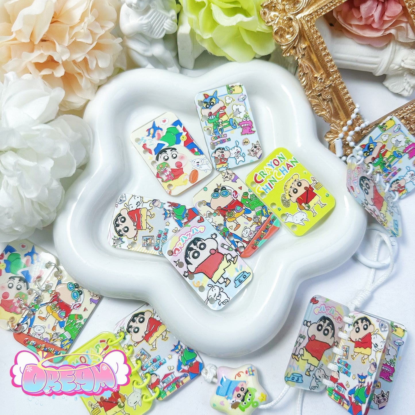 「S047」立体的 しんちゃん ブッページ アクリル カワイイ 4cm×2.7cm