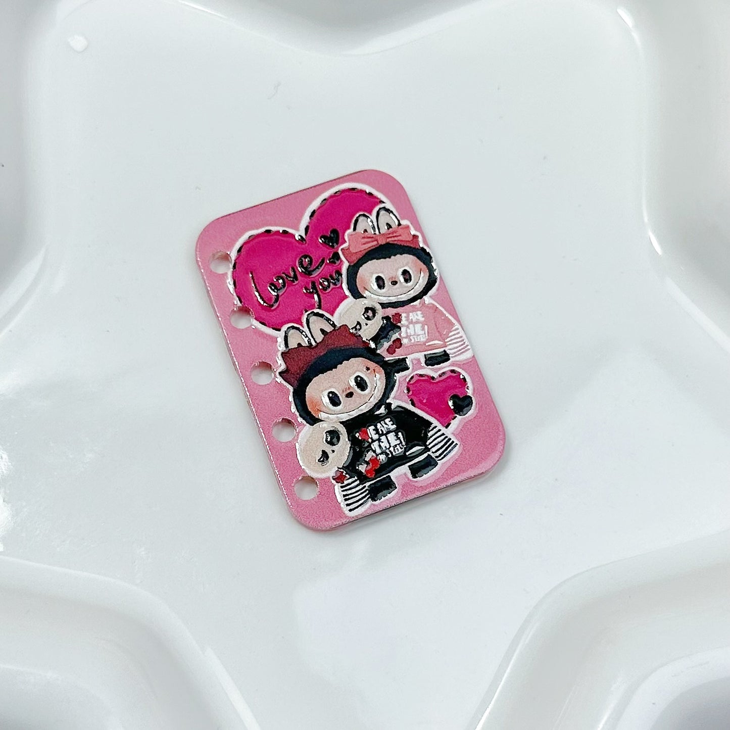 「S051」らぶぶ ラブブ  ミニ本  片面立体的  4cm×2.7cm