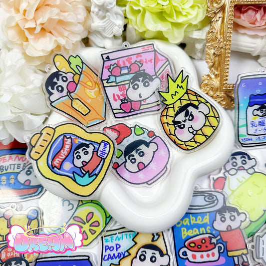 「R333」おしん カン付き 6cm アクリル（ランダムパターン）