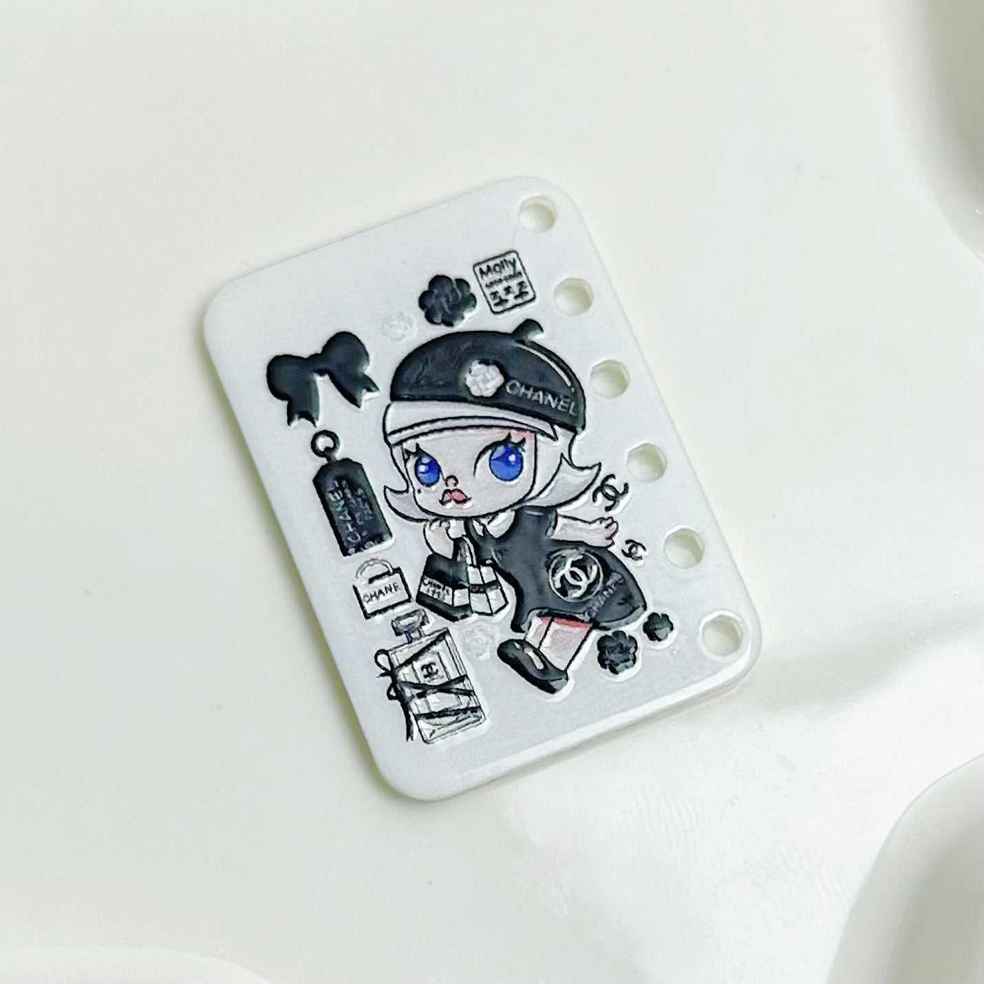 「S058」MOLLY ミニ本  片面立体的  4cm×2.7cm