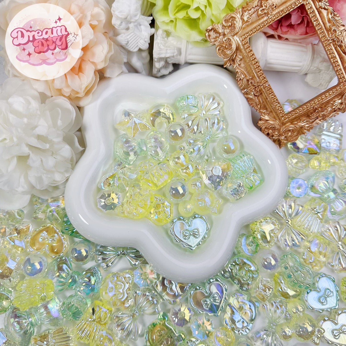 お楽しみ袋🎁開け開け「G229」キラキラビーズ 光学電着 クリア ピカピカ