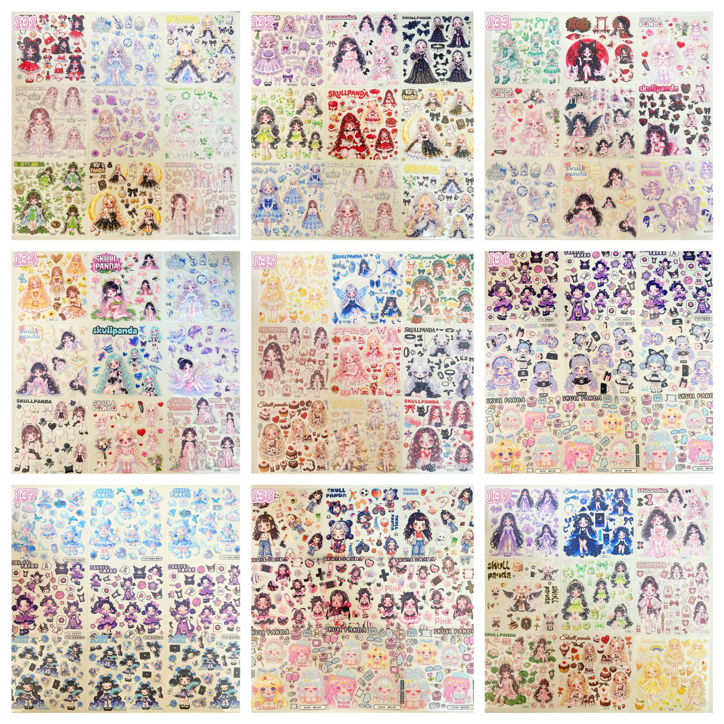 浮き彫りシール【131-139】 （別発送・合算不可)18枚以上ご購入で送料無料／9枚以下の場合は送料649円が別途必要となります（沖縄別途）一部サイズは大きめ