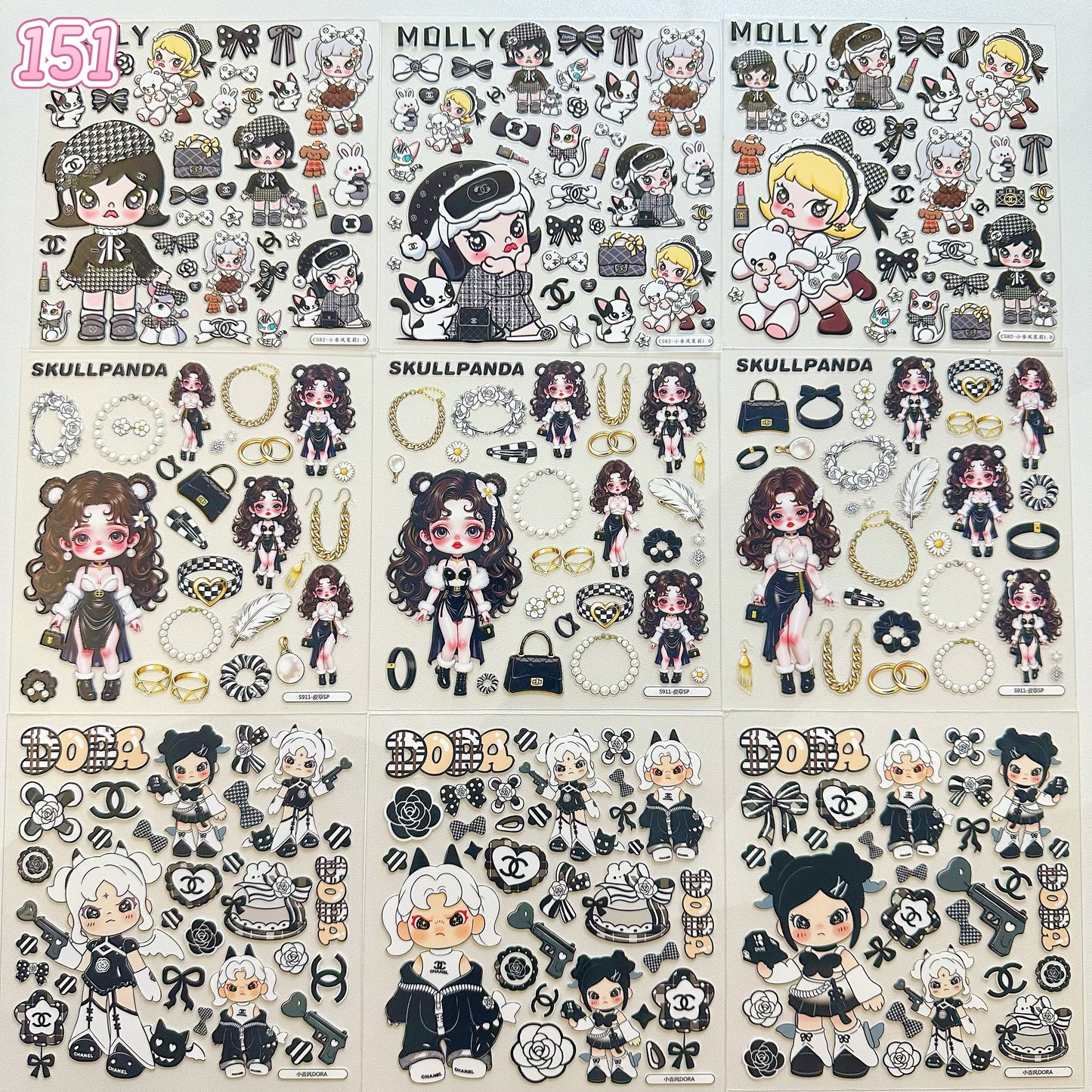 浮き彫りシール【149-157】 （別発送・合算不可)18枚以上ご購入で送料無料／9枚以下の場合は送料649円が別途必要となります（沖縄別途）一部サイズは大きめ