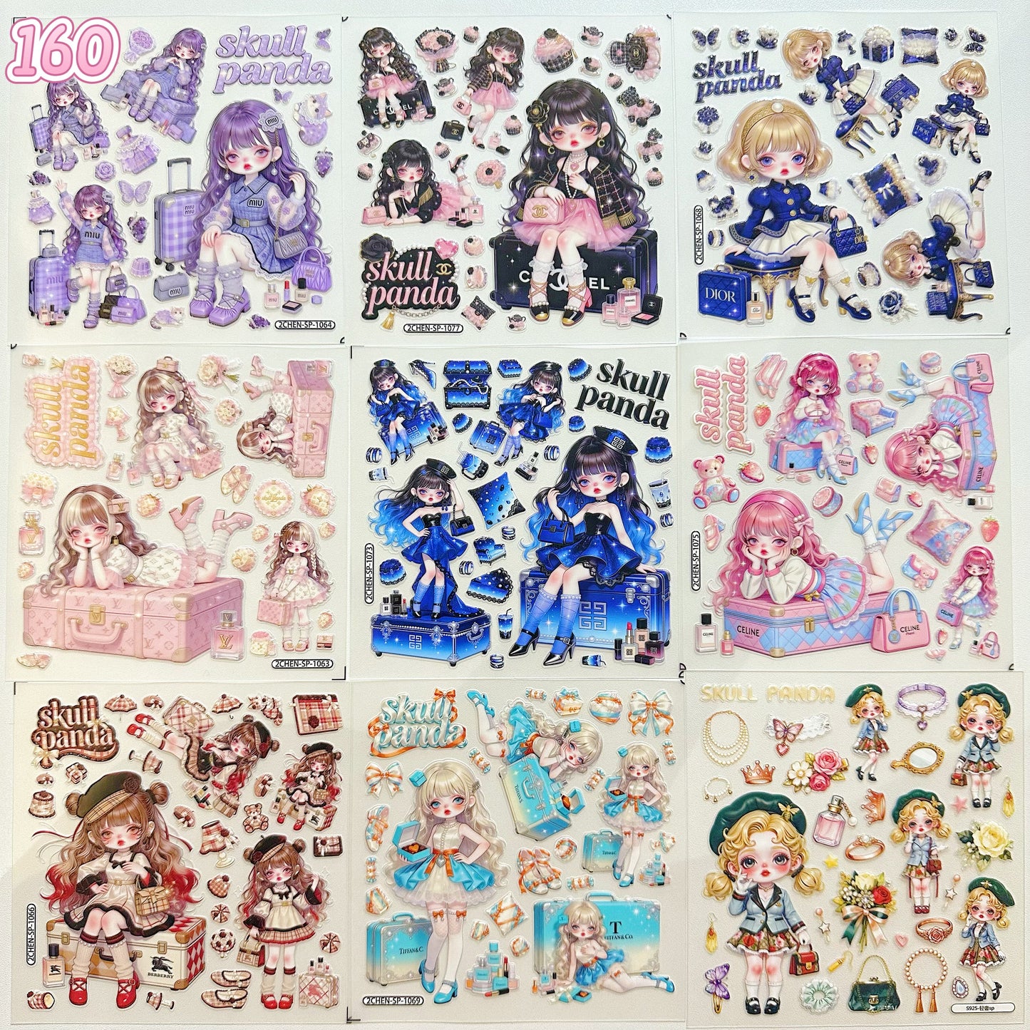 浮き彫りシール【158-166】 （別発送・合算不可)18枚以上ご購入で送料無料／9枚以下の場合は送料649円が別途必要となります（沖縄別途）一部サイズは大きめ