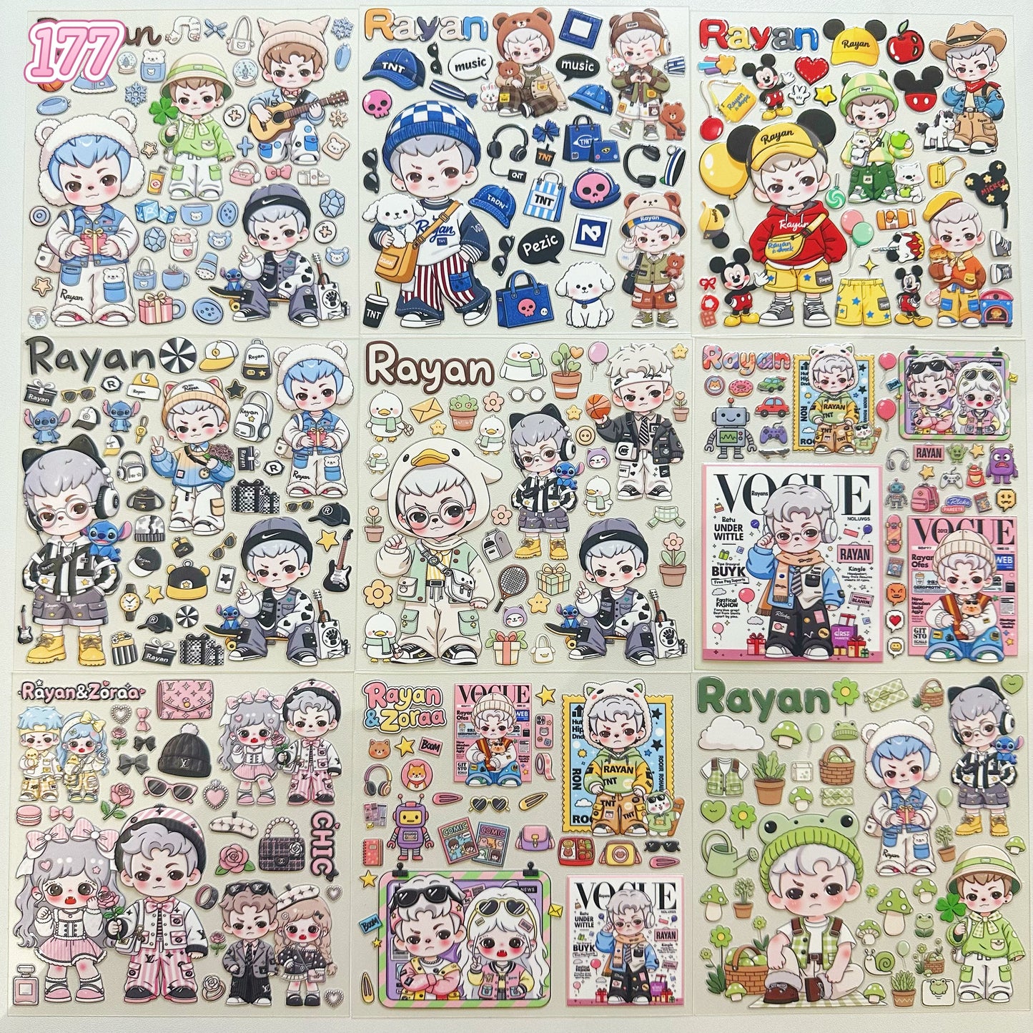 浮き彫りシール【176-184】 （別発送・合算不可)18枚以上ご購入で送料無料／9枚以下の場合は送料649円が別途必要となります（沖縄別途）一部サイズは大きめ