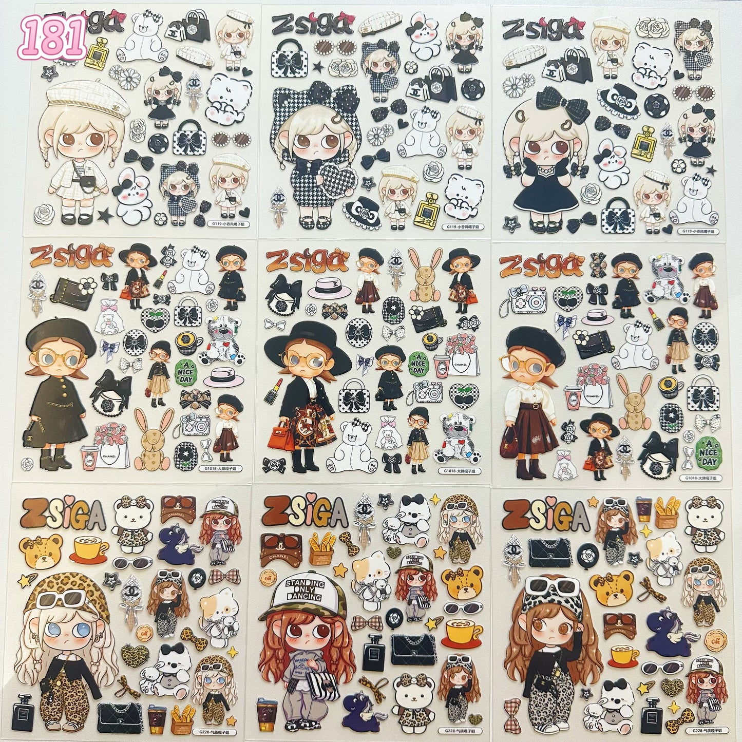 浮き彫りシール【176-184】 （別発送・合算不可)18枚以上ご購入で送料無料／9枚以下の場合は送料649円が別途必要となります（沖縄別途）一部サイズは大きめ