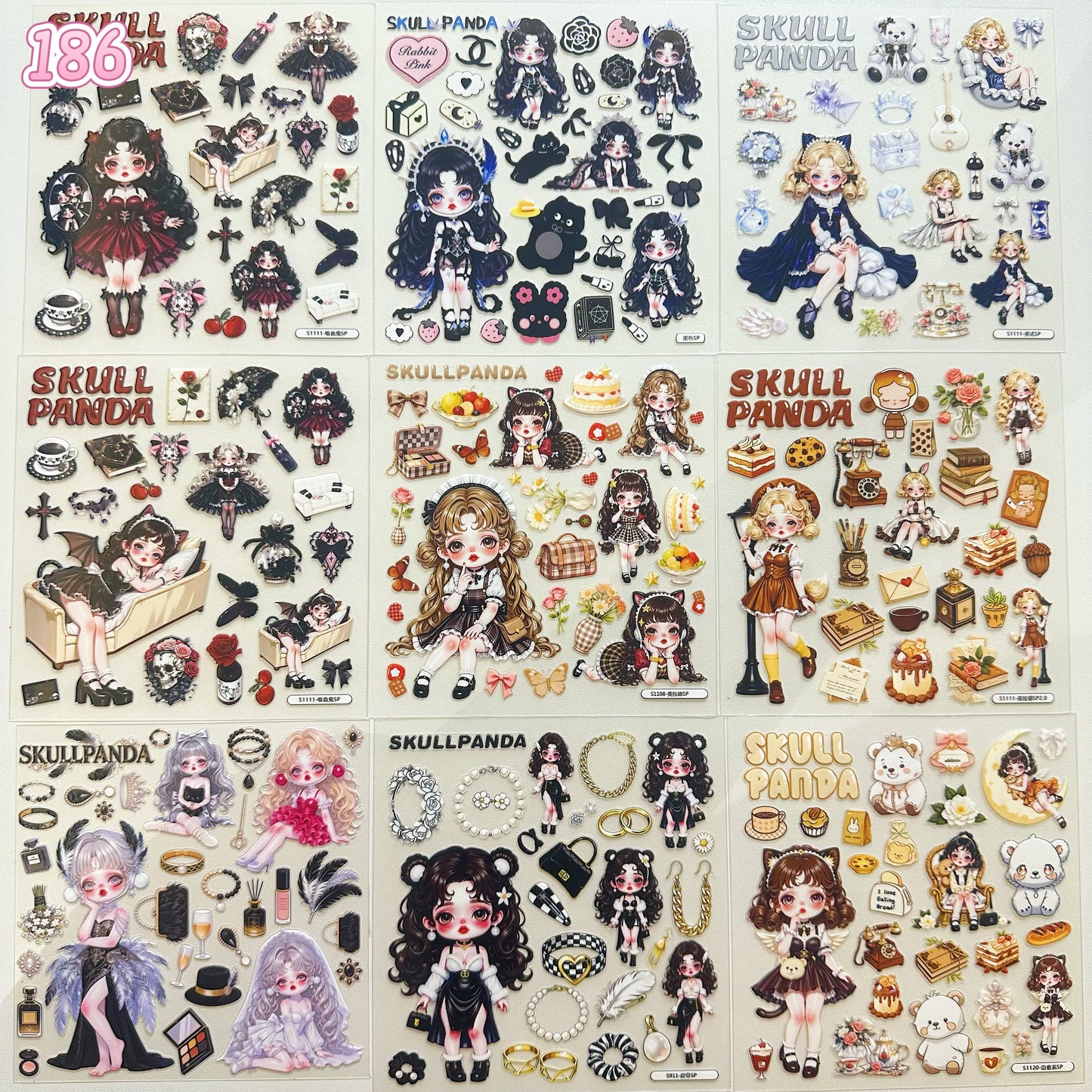 浮き彫りシール【185-193】 （別発送・合算不可)18枚以上ご購入で送料無料／9枚以下の場合は送料649円が別途必要となります（沖縄別途）一部サイズは大きめ