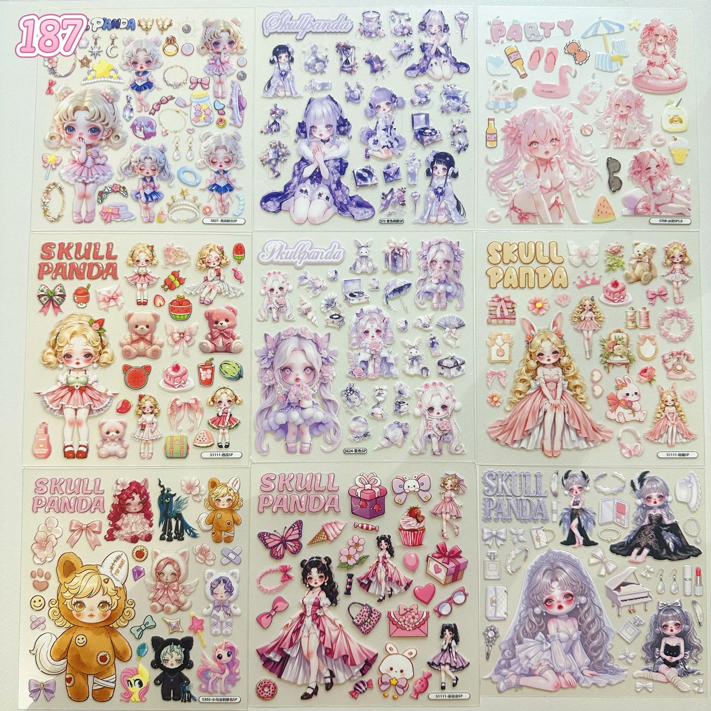 浮き彫りシール【185-193】 （別発送・合算不可)18枚以上ご購入で送料無料／9枚以下の場合は送料649円が別途必要となります（沖縄別途）一部サイズは大きめ