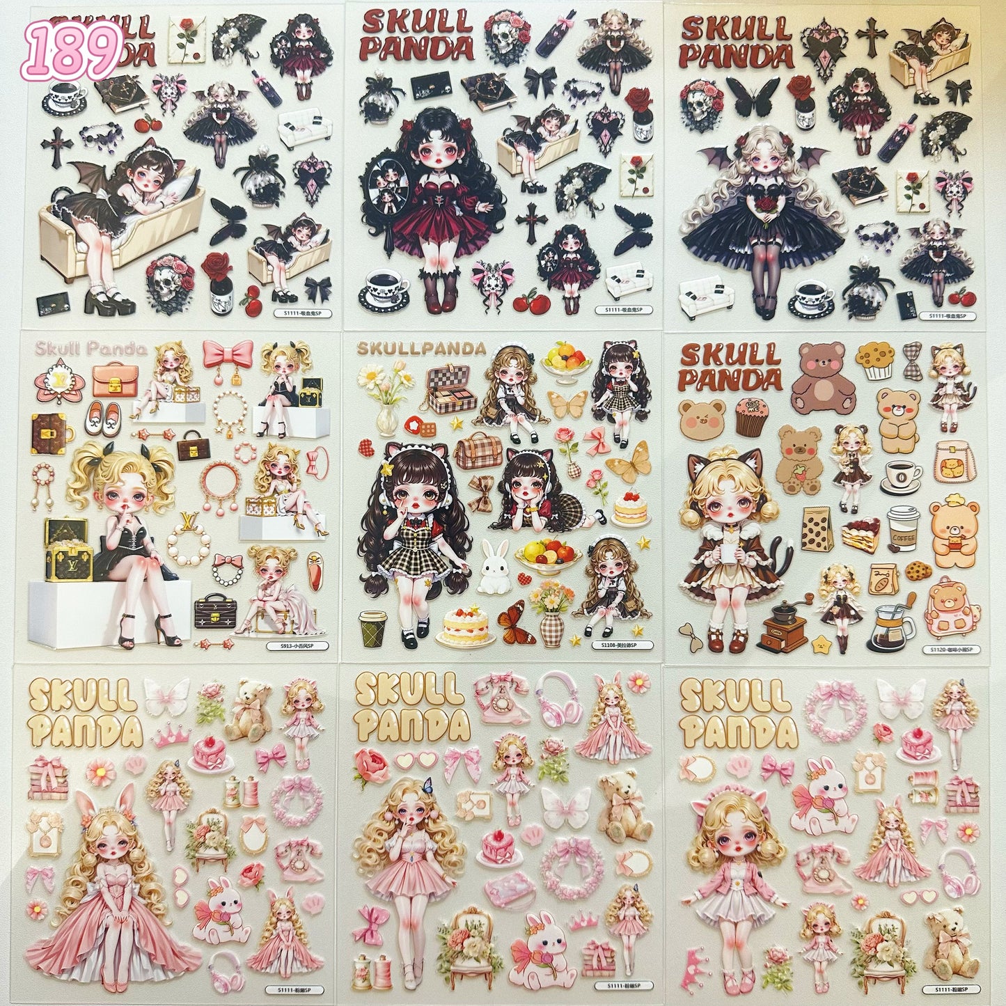 浮き彫りシール【185-193】 （別発送・合算不可)18枚以上ご購入で送料無料／9枚以下の場合は送料649円が別途必要となります（沖縄別途）一部サイズは大きめ