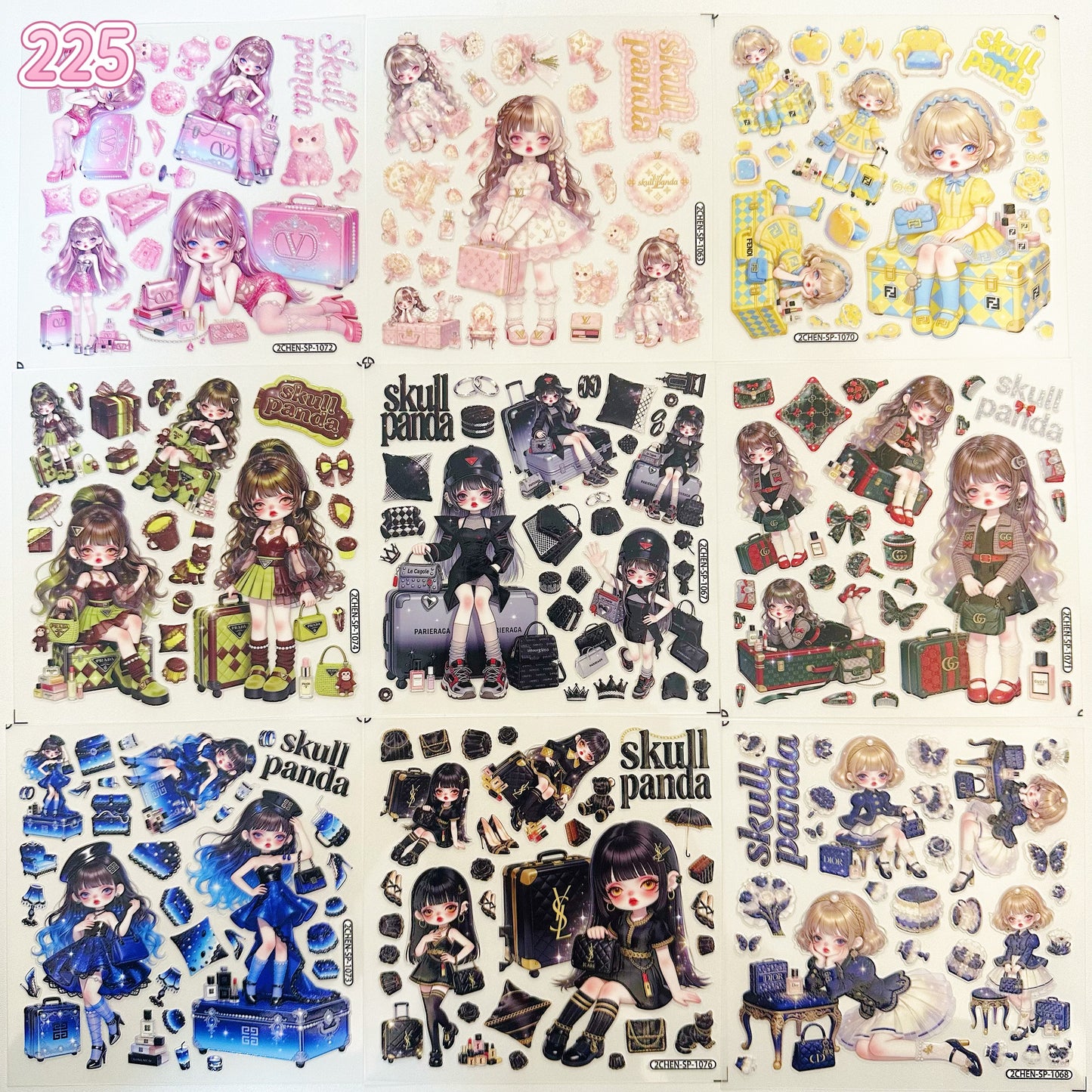 浮き彫りシール【221-229】 （別発送・合算不可)18枚以上ご購入で送料無料／9枚以下の場合は送料649円が別途必要となります（沖縄別途）一部サイズは大きめ (コピー)