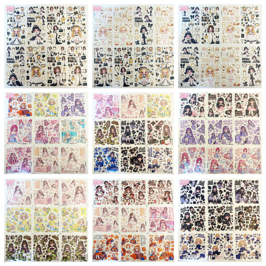浮き彫りシール【221-229】 （別発送・合算不可)18枚以上ご購入で送料無料／9枚以下の場合は送料649円が別途必要となります（沖縄別途）一部サイズは大きめ (コピー)